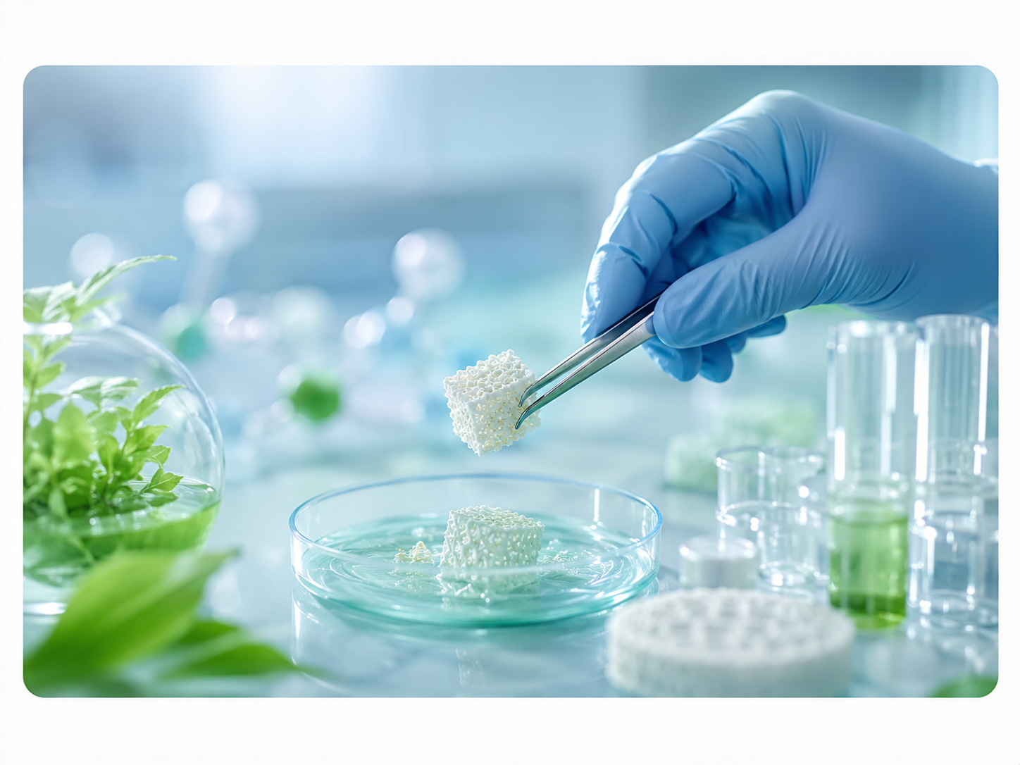 Material kesehatan berbasis scaffold biomaterial